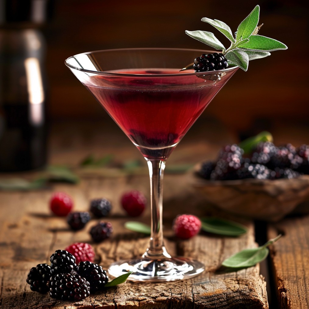 how to make a Blackberry Sage Martini recipe