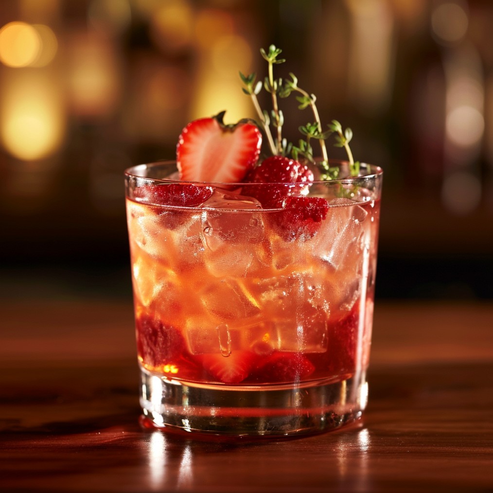 how to make a Strawberry-Thyme Bramble recipe